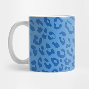 Leopard Print Pale Blues Mug